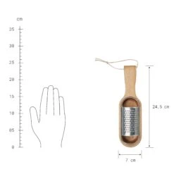 Parmesanreibe L 24,5 X B 7cm GOURMET In Braun-Silber -Butlers Geschäft butlers parmesanreibe l 24 5 x b 7cm gourmet in braun silber 2