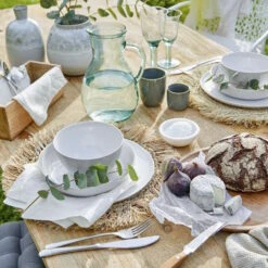 Platzset Mit Fransen Ø41cm RAFFIA In Natur -Butlers Geschäft butlers platzset mit fransen o41cm raffia in natur 3