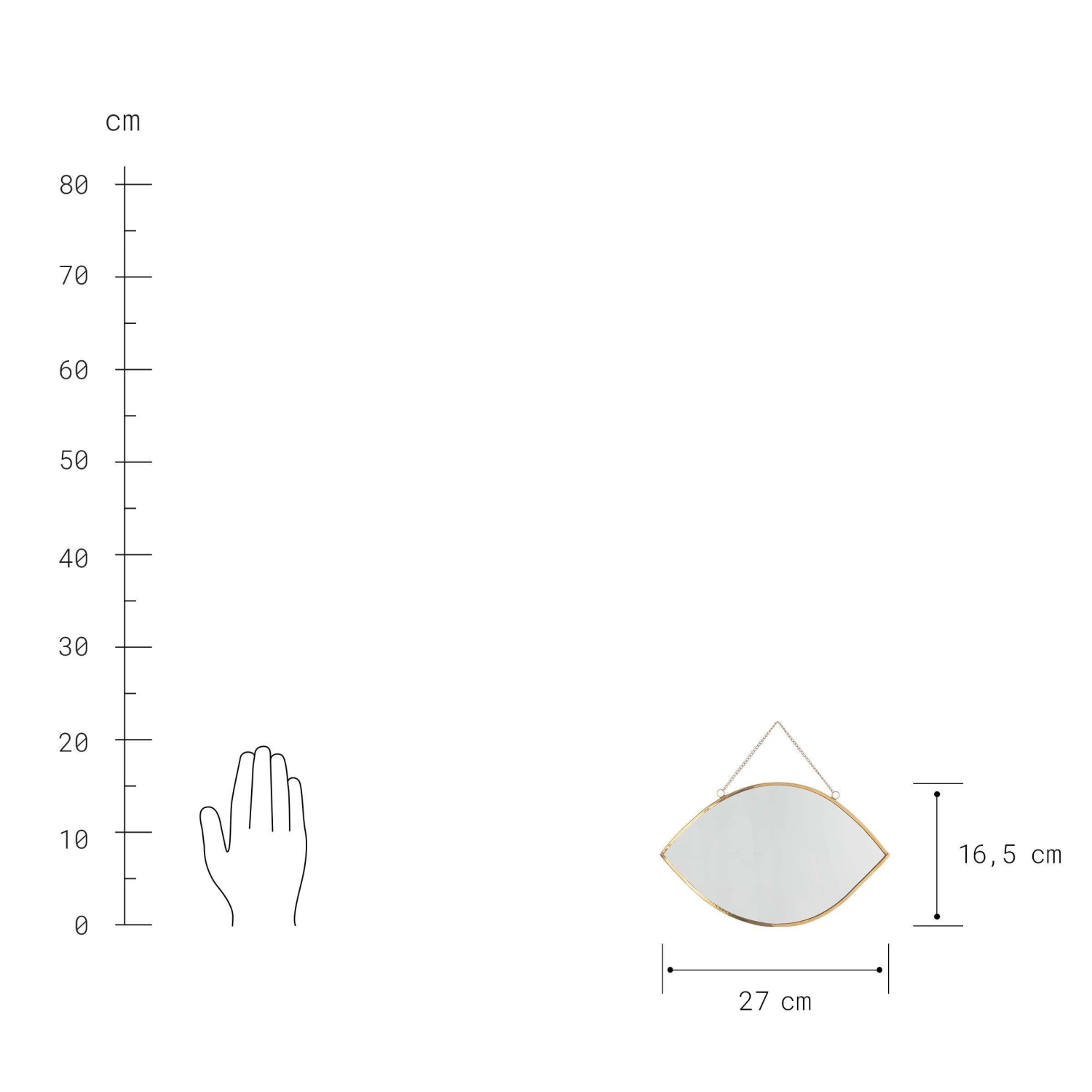 Spiegel Augenform L 27 x B 17cm CARAT in Gold Spiegel Augenform L 27 X B 17cm CARAT In Gold -Butlers Geschäft butlers spiegel augenform l 27 x b 17cm carat in gold 2