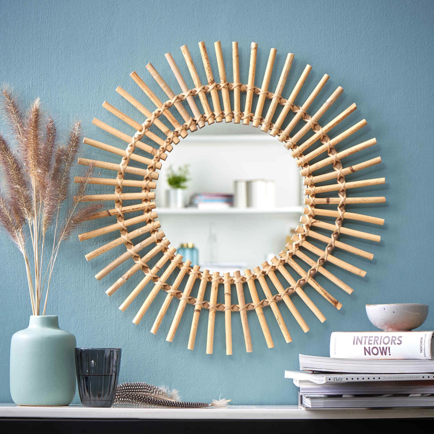 Spiegel sonnenförmig Ø56cm COTTAGE in Natur Spiegel Sonnenförmig Ø56cm COTTAGE In Natur -Butlers Geschäft butlers spiegel sonnenformig o56cm cottage in natur 1