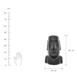 Statue Höhe 46cm MOAI In Grau -Butlers Geschäft butlers statue hohe 46cm moai in grau 2