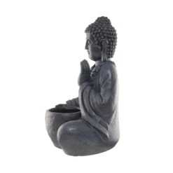 Statue Mit Blumentopf Höhe 69cm BUDDHA In Dunkelgrau -Butlers Geschäft butlers statue mit blumentopf hohe 69cm buddha in dunkelgrau 6