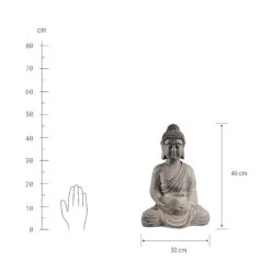 Statue Mit Kerzenteller Höhe 46cm BUDDHA In Grau 4 Statue Mit Kerzenteller Höhe 46cm BUDDHA In Grau -Butlers Geschäft butlers statue mit kerzenteller hohe 46cm buddha in grau 2