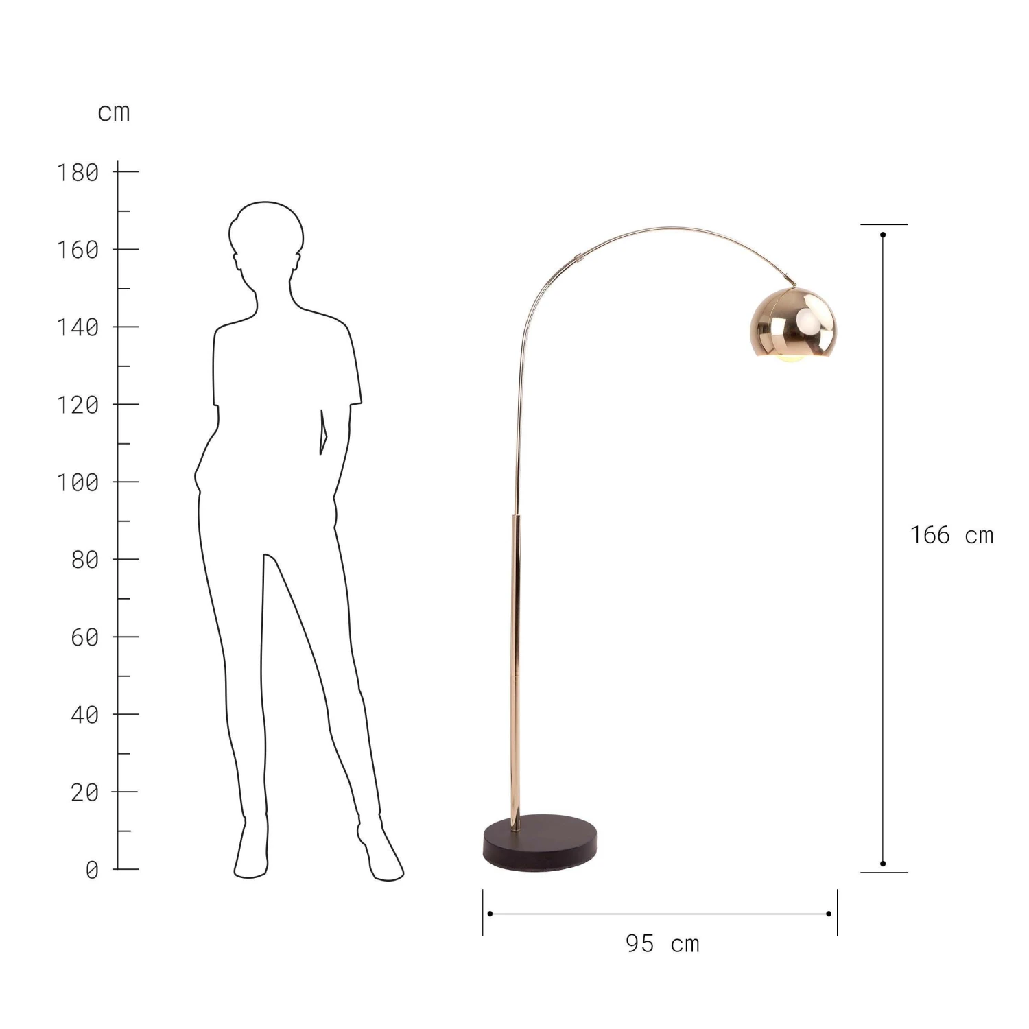 Stehleuchte Höhe 166cm ARC in Gold Stehleuchte Höhe 166cm ARC In Gold -Butlers Geschäft butlers stehleuchte hohe 166cm arc in gold 3