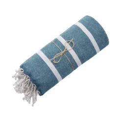 Strandtuch L 200 X B 180cm SURFSIDE In Blau 7 Strandtuch L 200 X B 180cm SURFSIDE In Blau -Butlers Geschäft butlers strandtuch l 200 x b 180cm surfside in blau 5