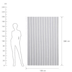 Strandtuch L 200 X B 180cm SURFSIDE In Hellgrau 4 Strandtuch L 200 X B 180cm SURFSIDE In Hellgrau -Butlers Geschäft butlers strandtuch l 200 x b 180cm surfside in hellgrau 2