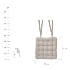 Stuhlkissen Mit Bändchen L 35 X B 37cm SOLID In Beige -Butlers Geschäft butlers stuhlkissen mit bandchen l 35 x b 37cm solid in beige 3
