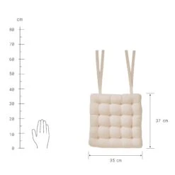 Stuhlkissen Mit Bändchen L 35 X B 37cm SOLID In Creme -Butlers Geschäft butlers stuhlkissen mit bandchen l 35 x b 37cm solid in creme 2