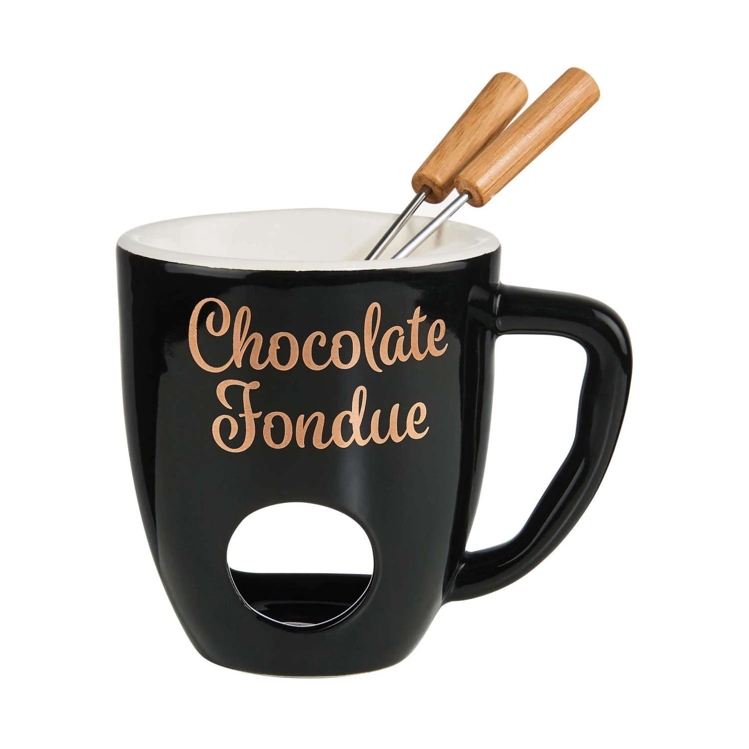 Tasse mit 2 Gabeln CHOCOLATE FONDUE in Schwarz Tasse Mit 2 Gabeln CHOCOLATE FONDUE In Schwarz -Butlers Geschäft butlers tasse mit 2 gabeln chocolate fondue in schwarz