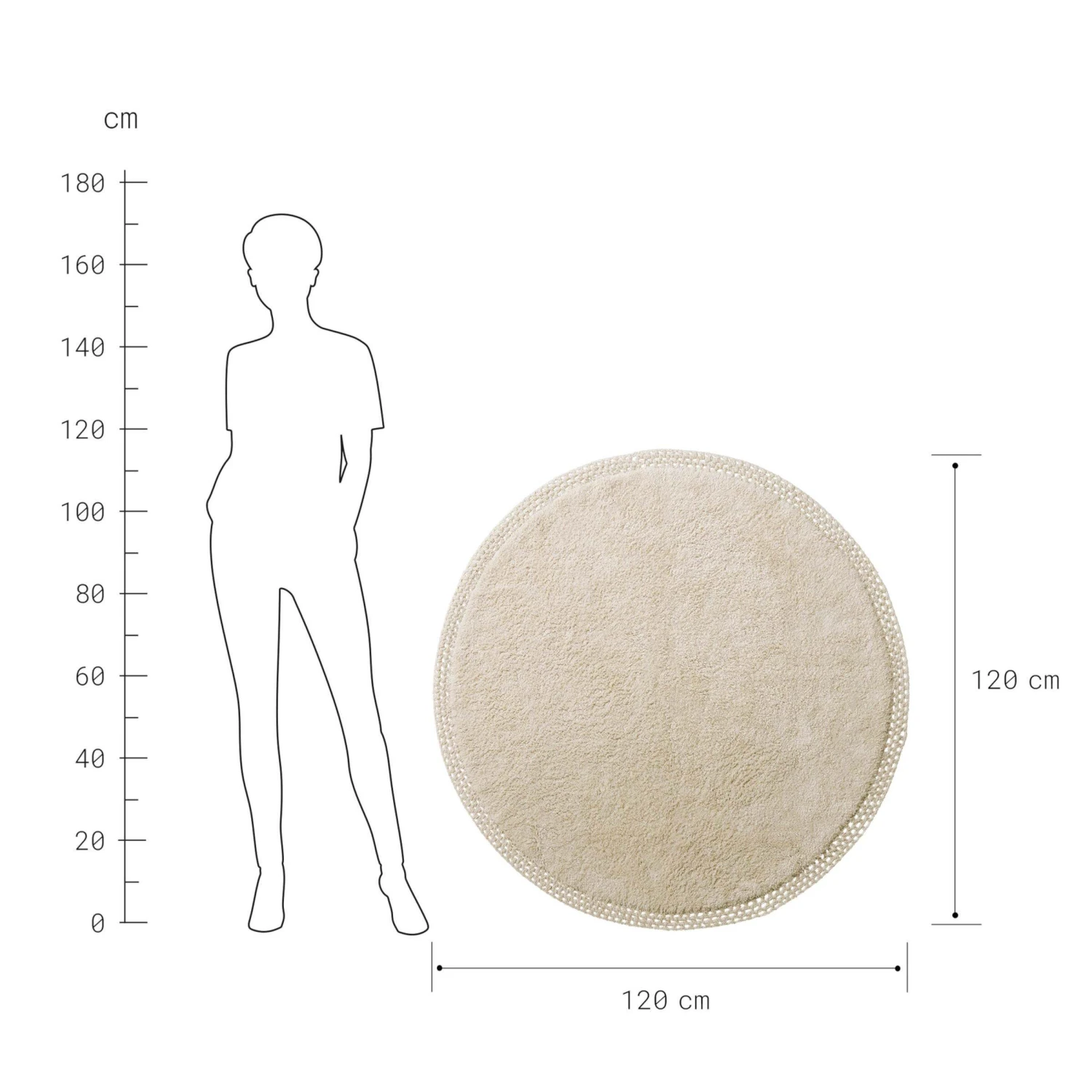 Teppich Hochflor mit Makramé Ø120cm BOHO LOUNGE in Beige Teppich Hochflor Mit Makramé Ø120cm BOHO LOUNGE In Beige -Butlers Geschäft butlers teppich hochflor mit makrame o120cm boho lounge in beige 3