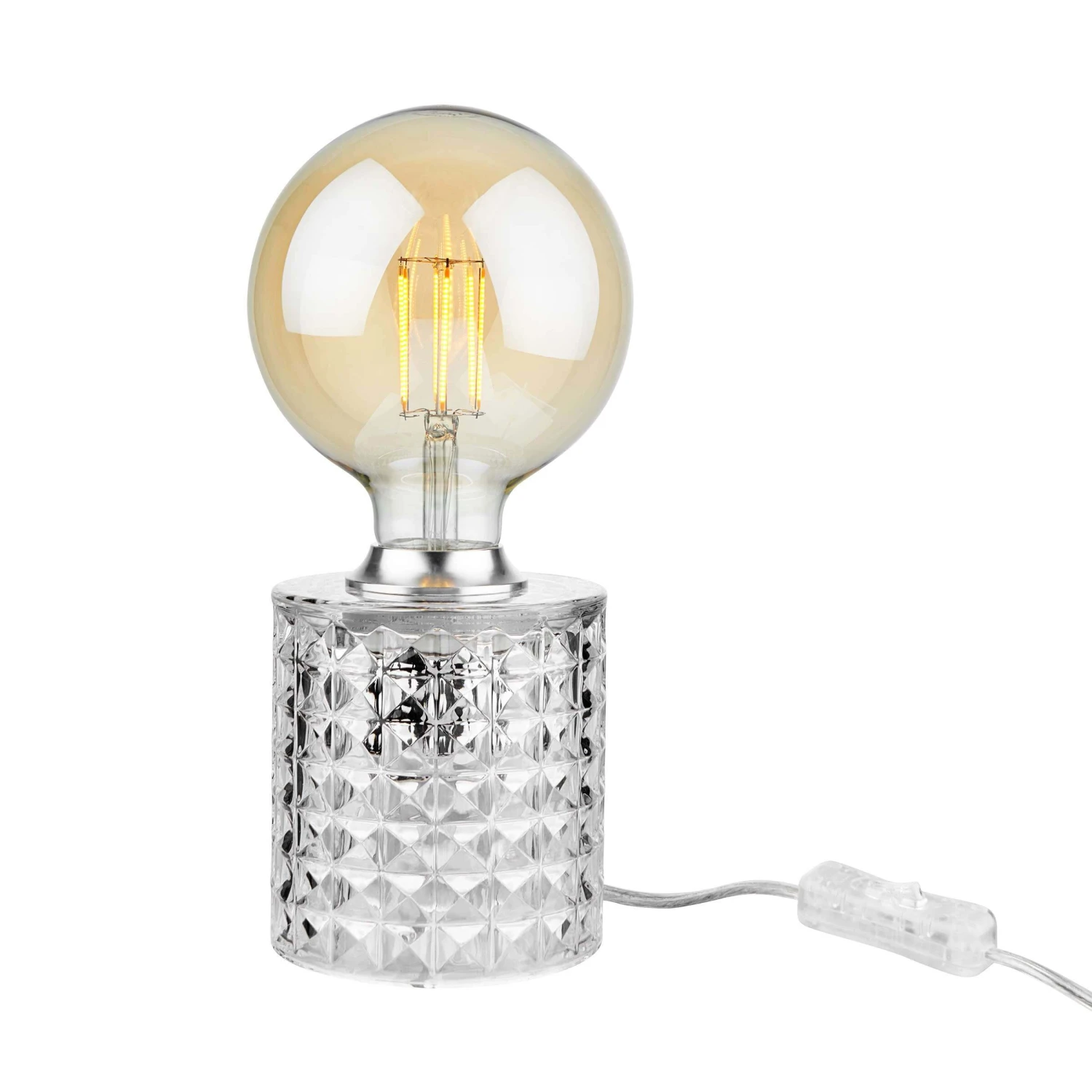 Tischleuchte Glas Ø11cm STILO in Transparent Tischleuchte Glas Ø11cm STILO In Transparent -Butlers Geschäft butlers tischleuchte glas o11cm stilo in transparent