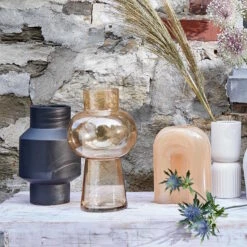 Vase Bogen Höhe 20cm SMOKY In Hellorange 3 Vase Bogen Höhe 20cm SMOKY In Hellorange -Butlers Geschäft butlers vase bogen hohe 20cm smoky in hellorange 1