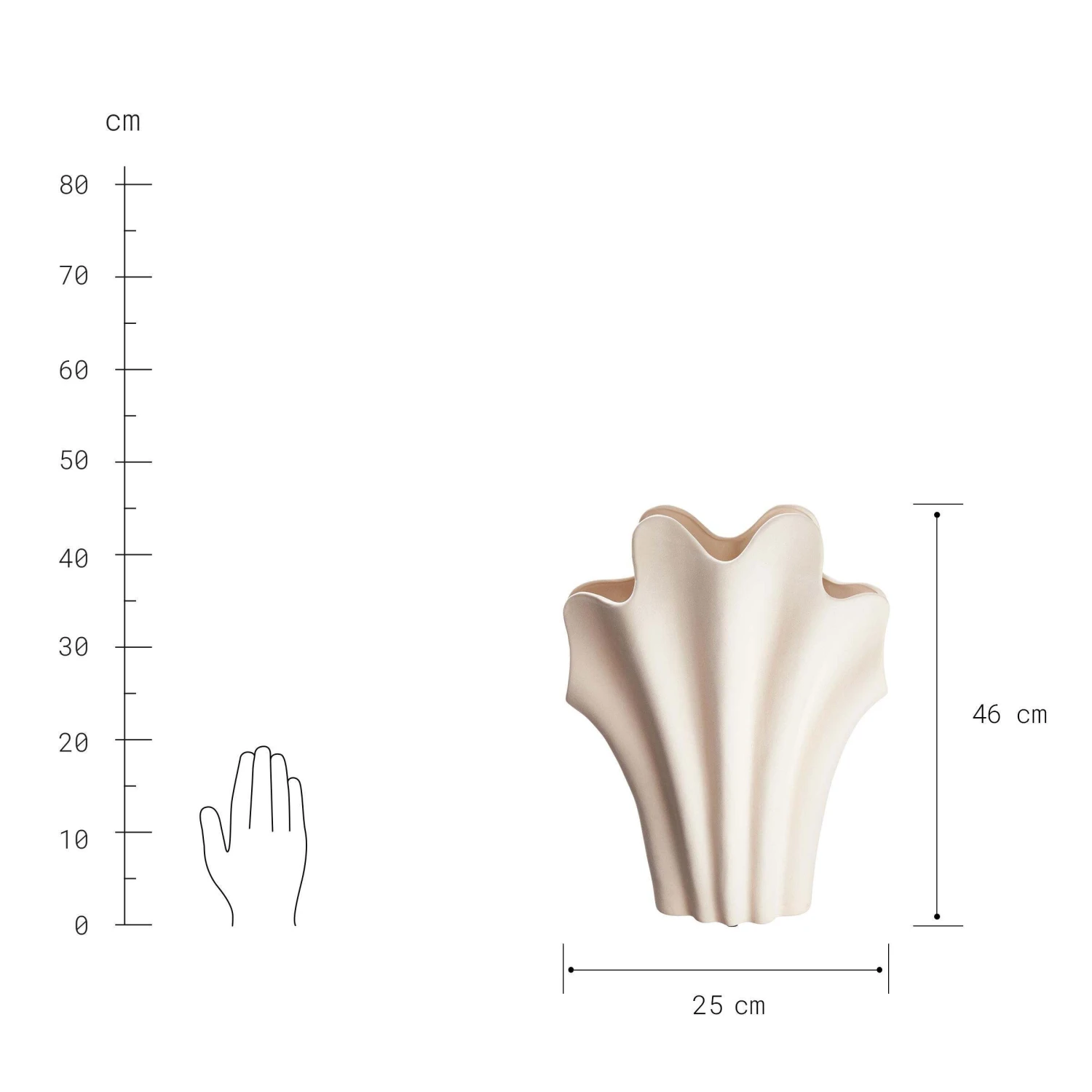 Vase Höhe 46cm SHELL in Beige Vase Höhe 46cm SHELL In Beige -Butlers Geschäft butlers vase hohe 46cm shell in beige 2