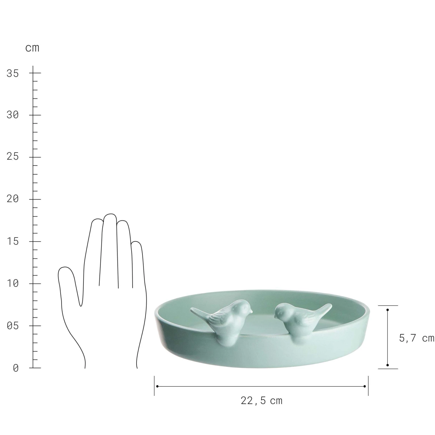 Vogelbad Ø23cm BIRDS PLACE in Salbei Vogelbad Ø23cm BIRDS PLACE In Salbei -Butlers Geschäft butlers vogelbad o23cm birds place in salbei 2