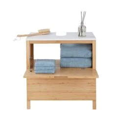 Waschbeckenunterschrank Mit Schublade WHITE SANDS In Natur-Weiß -Butlers Geschäft butlers waschbeckenunterschrank mit schublade white sands in natur weiss 2