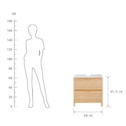 Waschbeckenunterschrank Mit Schublade WHITE SANDS In Natur-Weiß -Butlers Geschäft butlers waschbeckenunterschrank mit schublade white sands in natur weiss 3