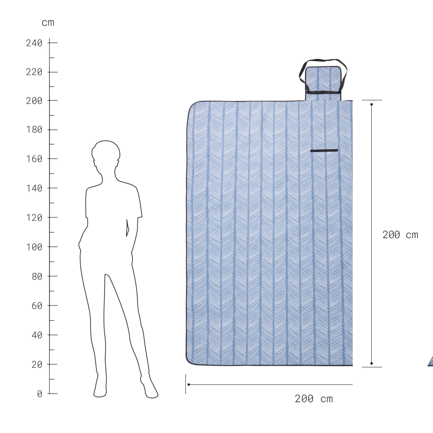 XXL-Picknickdecke Streifen L 200 x B 200cm GET TOGETHER in Blau-Weiß XXL-Picknickdecke Streifen L 200 X B 200cm GET TOGETHER In Blau-Weiß -Butlers Geschäft butlers xxl picknickdecke streifen l 200 x b 200cm get together in blau weiss 2