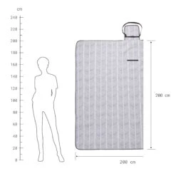 XXL-Picknickdecke Streifen L 200 X B 200cm GET TOGETHER In Hellgrau-Anthrazit -Butlers Geschäft butlers xxl picknickdecke streifen l 200 x b 200cm get together in hellgrau anthrazit 2